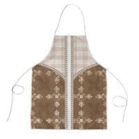 Beige Hawaii Paniolo Quilt Motif Apron LT05 Beige - Polynesian Pride
