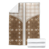 Beige Hawaii Paniolo Quilt Motif Blanket LT05 - Polynesian Pride