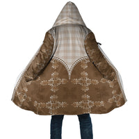 Beige Hawaii Paniolo Quilt Motif Cloak LT05 Unisex Beige - Polynesian Pride