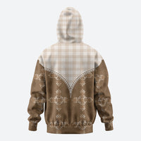 Beige Hawaii Paniolo Quilt Motif Hoodie LT05 - Polynesian Pride