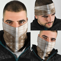 Beige Hawaii Paniolo Quilt Motif Neck Gaiter LT05 - Polynesian Pride