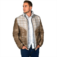 Beige Hawaii Paniolo Quilt Motif Padded Jacket LT05 - Polynesian Pride