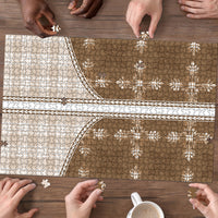 Beige Hawaii Paniolo Quilt Motif Puzzle LT05 - Polynesian Pride