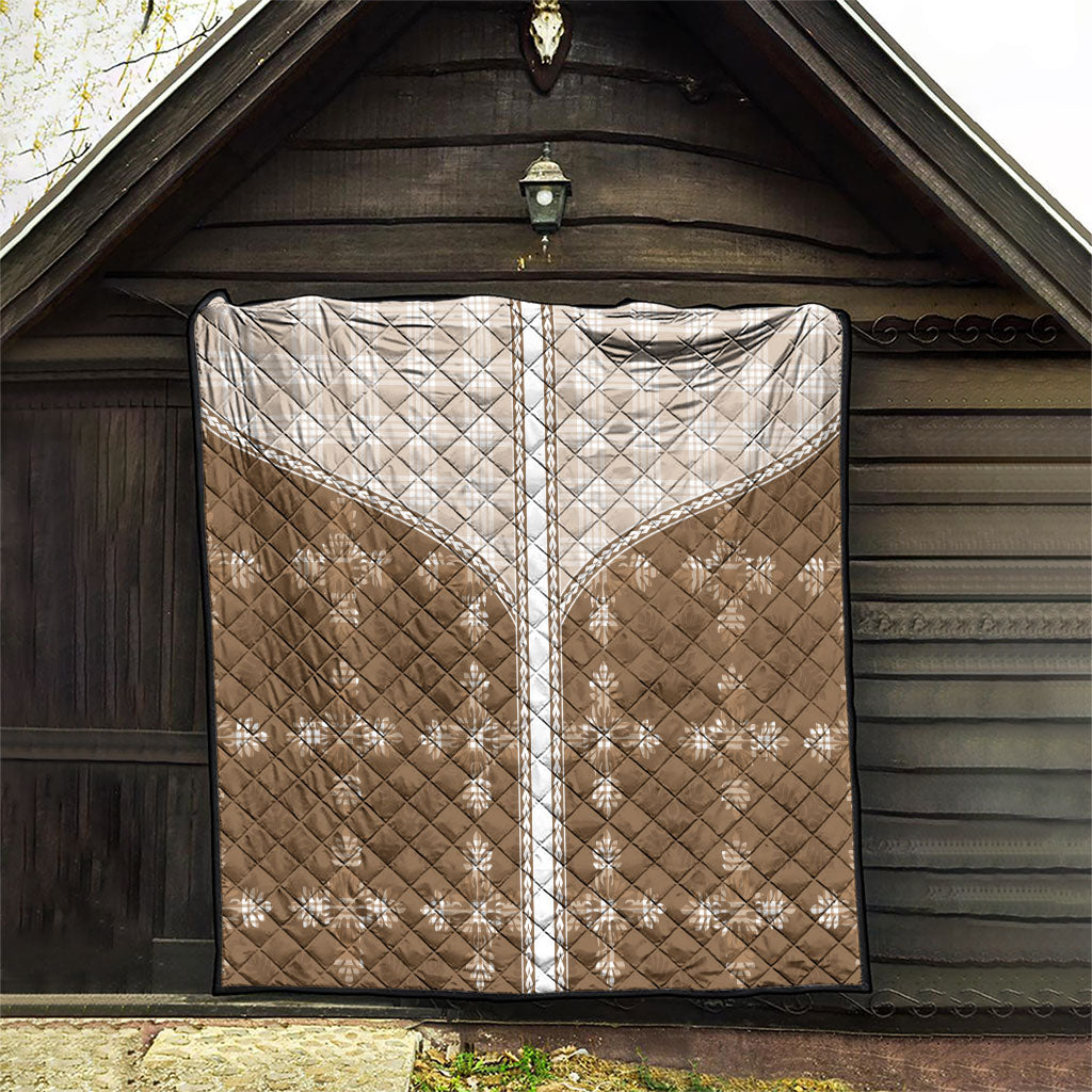 Beige Hawaii Paniolo Quilt Motif Quilt LT05 - Polynesian Pride