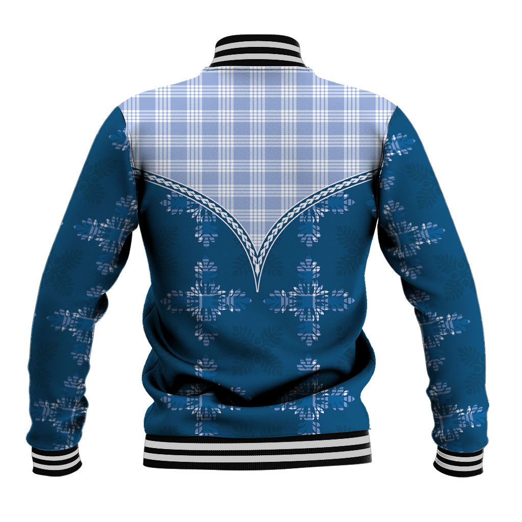 Blue Hawaii Paniolo Quilt Motif Baseball Jacket LT05 - Polynesian Pride