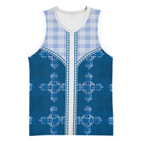 Blue Hawaii Paniolo Quilt Motif Basketball Jersey LT05 Unisex Blue - Polynesian Pride