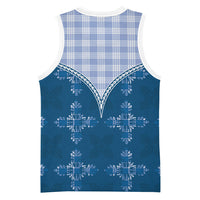 Blue Hawaii Paniolo Quilt Motif Basketball Jersey LT05 - Polynesian Pride