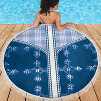 Blue Hawaii Paniolo Quilt Motif Beach Blanket LT05 - Polynesian Pride