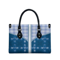 Blue Hawaii Paniolo Quilt Motif Leather Bag LT05 - Polynesian Pride