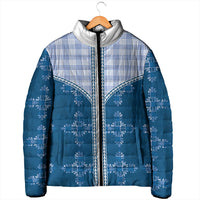 Blue Hawaii Paniolo Quilt Motif Padded Jacket LT05 - Polynesian Pride