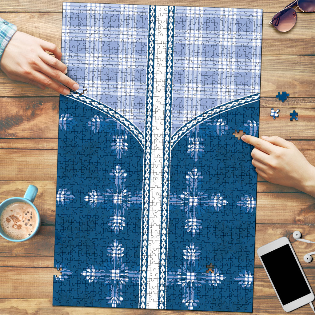 Blue Hawaii Paniolo Quilt Motif Puzzle