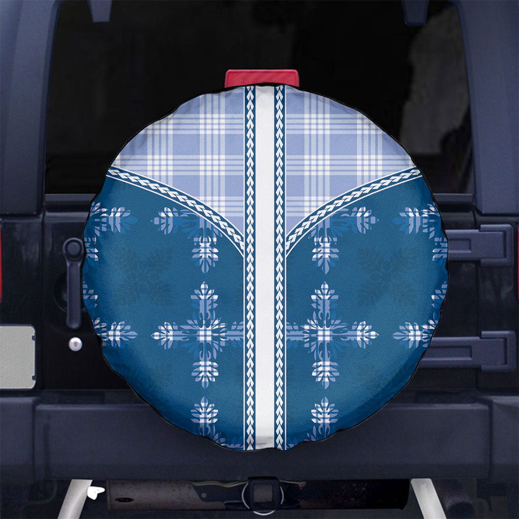 Blue Hawaii Paniolo Quilt Motif Spare Tire Cover