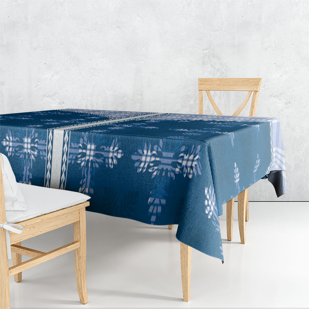 Blue Hawaii Paniolo Quilt Motif Tablecloth LT05 - Polynesian Pride