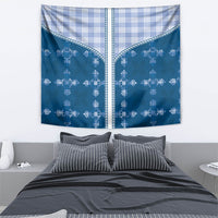 Blue Hawaii Paniolo Quilt Motif Tapestry LT05 - Polynesian Pride