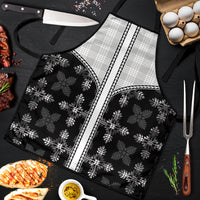 Black Hawaii Paniolo Quilt Motif Apron LT05 Black - Polynesian Pride