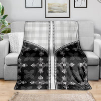 Black Hawaii Paniolo Quilt Motif Blanket LT05 - Polynesian Pride