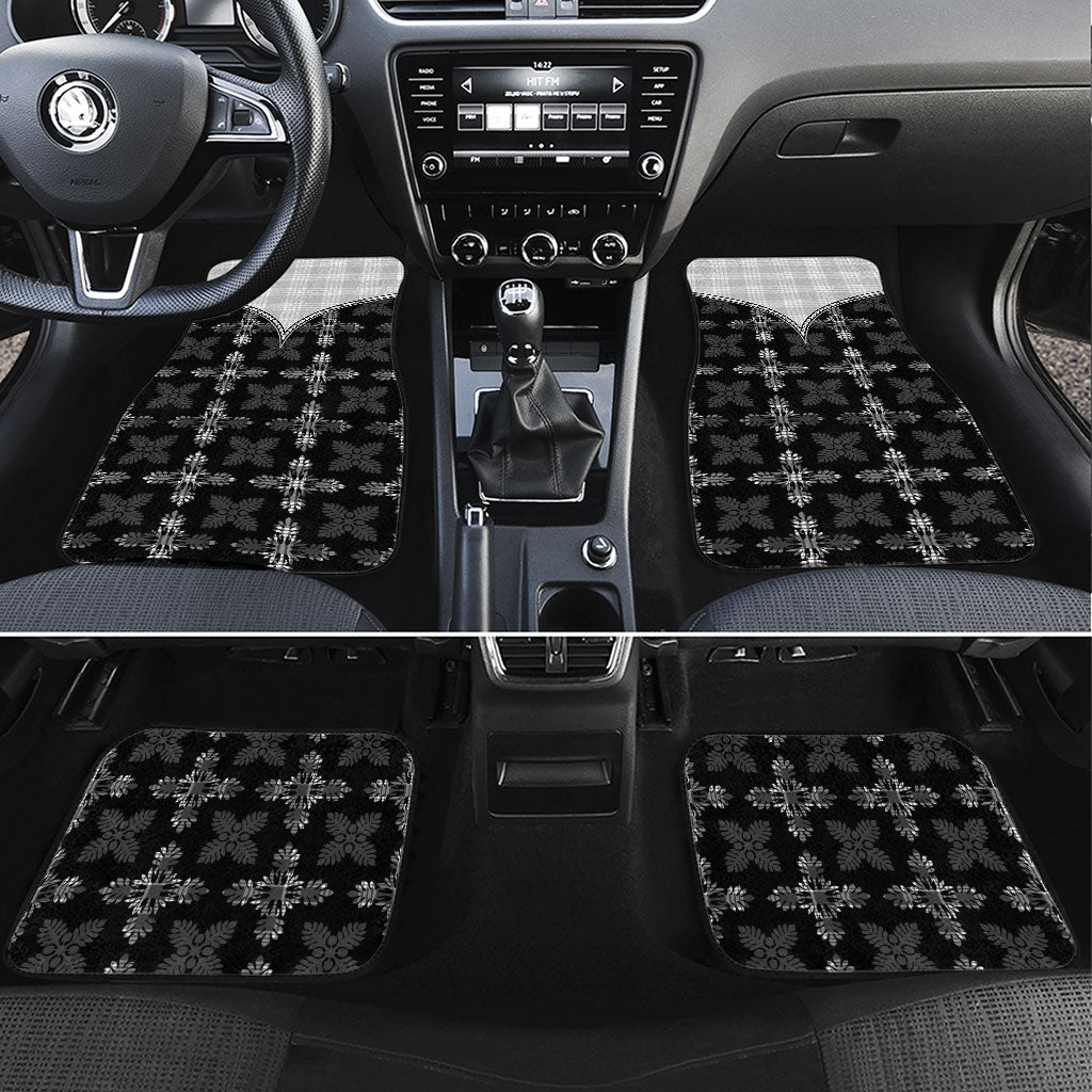 Black Hawaii Paniolo Quilt Motif Car Mats