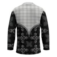 Black Hawaii Paniolo Quilt Motif Hockey Jersey LT05 - Polynesian Pride