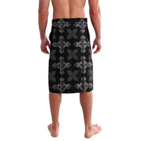 Black Hawaii Paniolo Quilt Motif Lavalava LT05 - Polynesian Pride