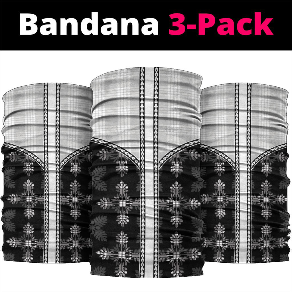 Black Hawaii Paniolo Quilt Motif Neck Gaiter