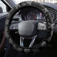 Black Hawaii Paniolo Quilt Motif Steering Wheel Cover LT05 - Polynesian Pride