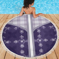 Purple Hawaii Paniolo Quilt Motif Beach Blanket LT05 - Polynesian Pride