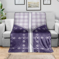 Purple Hawaii Paniolo Quilt Motif Blanket LT05 - Polynesian Pride