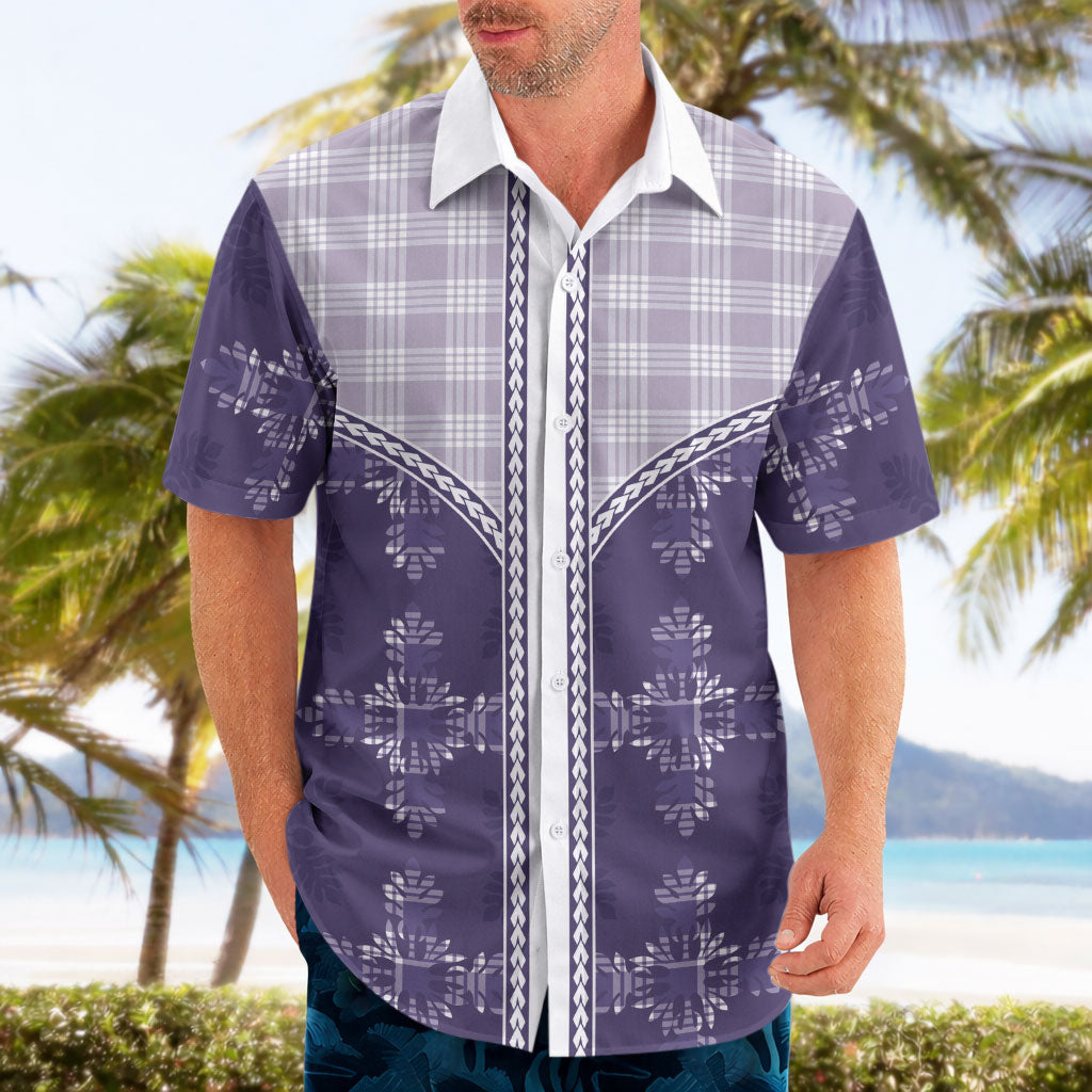 Purple Hawaii Paniolo Quilt Motif Hawaiian Shirt LT05 - Polynesian Pride