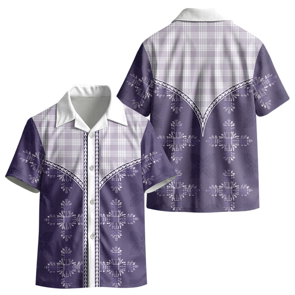 Purple Hawaii Paniolo Quilt Motif Kid Hawaiian Shirt LT05 - Polynesian Pride