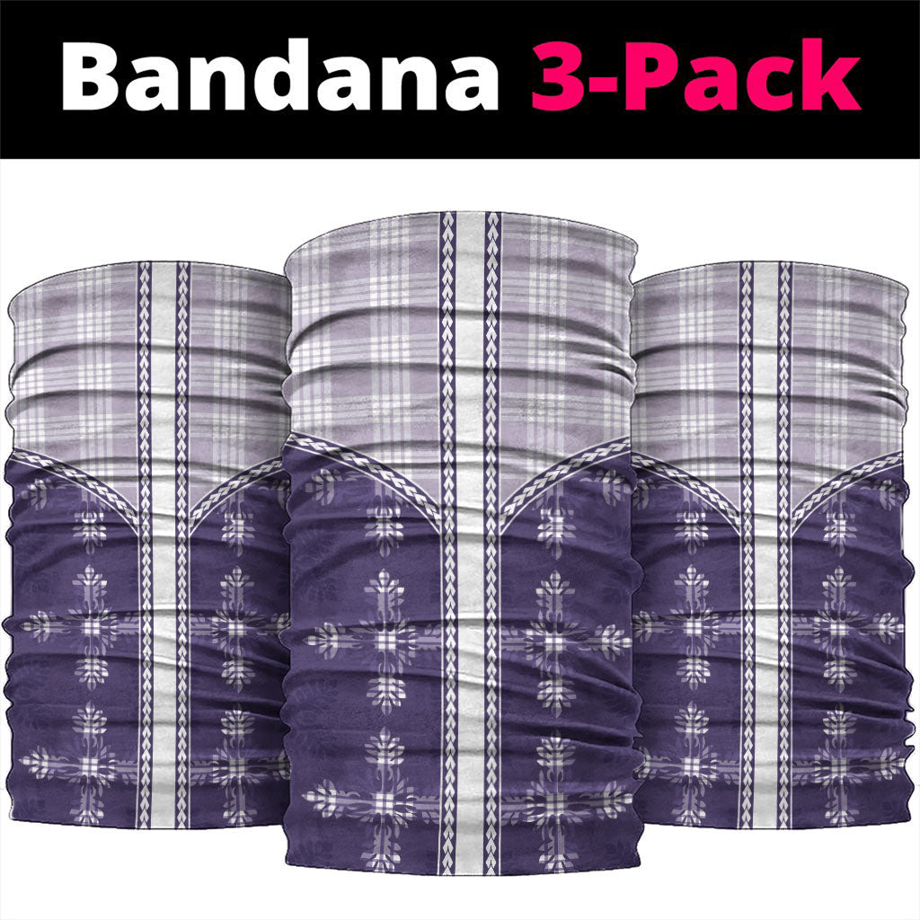 Purple Hawaii Paniolo Quilt Motif Neck Gaiter