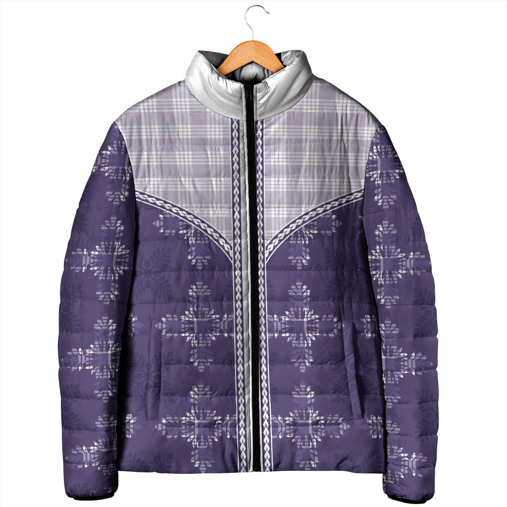 Purple Hawaii Paniolo Quilt Motif Padded Jacket LT05 - Polynesian Pride