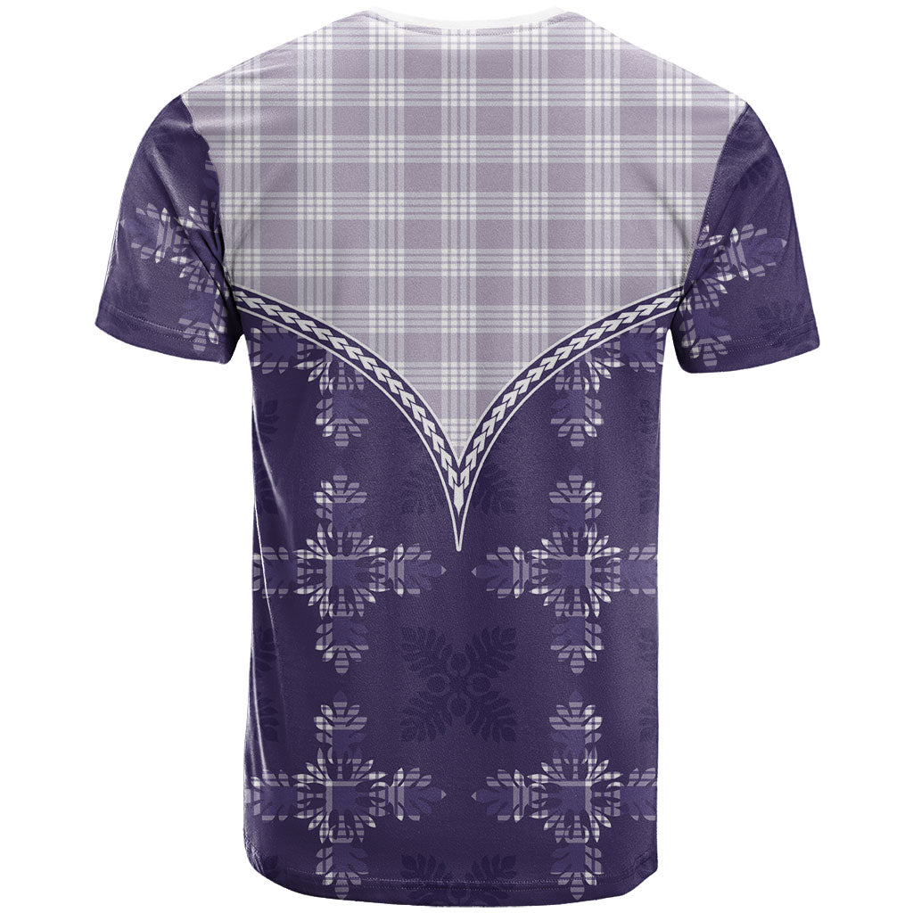 Purple Hawaii Paniolo Quilt Motif T Shirt LT05 - Polynesian Pride