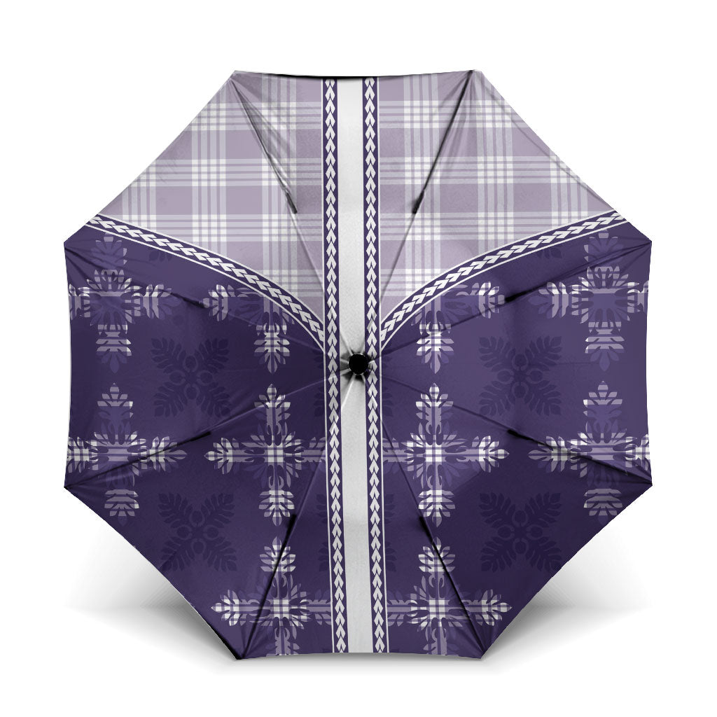 Purple Hawaii Paniolo Quilt Motif Umbrella