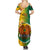Papua New Guinea Enga Province Summer Maxi Dress Mix Coat Of Arms Polynesian Pattern LT05 - Polynesian Pride