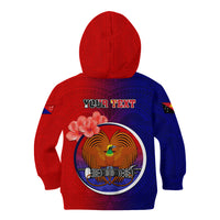 Personalized Papua New Guinea Central Province Kid Hoodie Mix Coat Of Arms Polynesian Pattern LT05 - Polynesian Pride