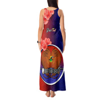 Personalized Papua New Guinea Central Province Tank Maxi Dress Mix Coat Of Arms Polynesian Pattern LT05 - Polynesian Pride
