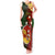 Papua New Guinea Chimbu Province Tank Maxi Dress Mix Coat Of Arms Polynesian Pattern LT05 Women Red - Polynesian Pride