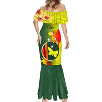Personalized Papua New Guinea Oro Province Mermaid Dress Mix Coat Of Arms Polynesian Pattern LT05 - Polynesian Pride