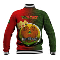 Personalized Papua New Guinea Eastern Highlands Province Baseball Jacket Mix Coat Of Arms Polynesian Pattern LT05 - Polynesian Pride