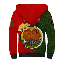 Personalized Papua New Guinea Eastern Highlands Province Sherpa Hoodie Mix Coat Of Arms Polynesian Pattern LT05 - Polynesian Pride