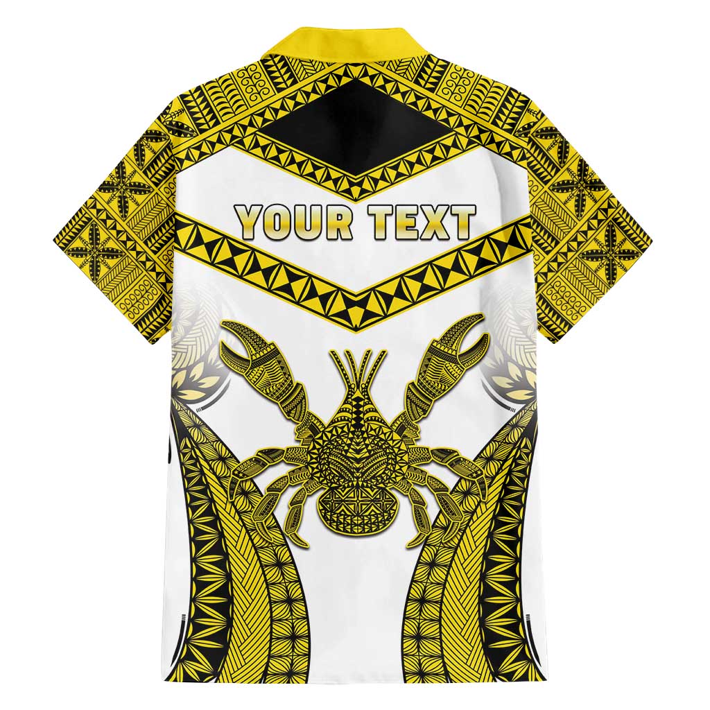 Personalised Niue The Rock Of Polynesia Family Matching Off Shoulder Maxi Dress and Hawaiian Shirt Peniamina Gospel Day Yellow Version LT05 - Polynesian Pride