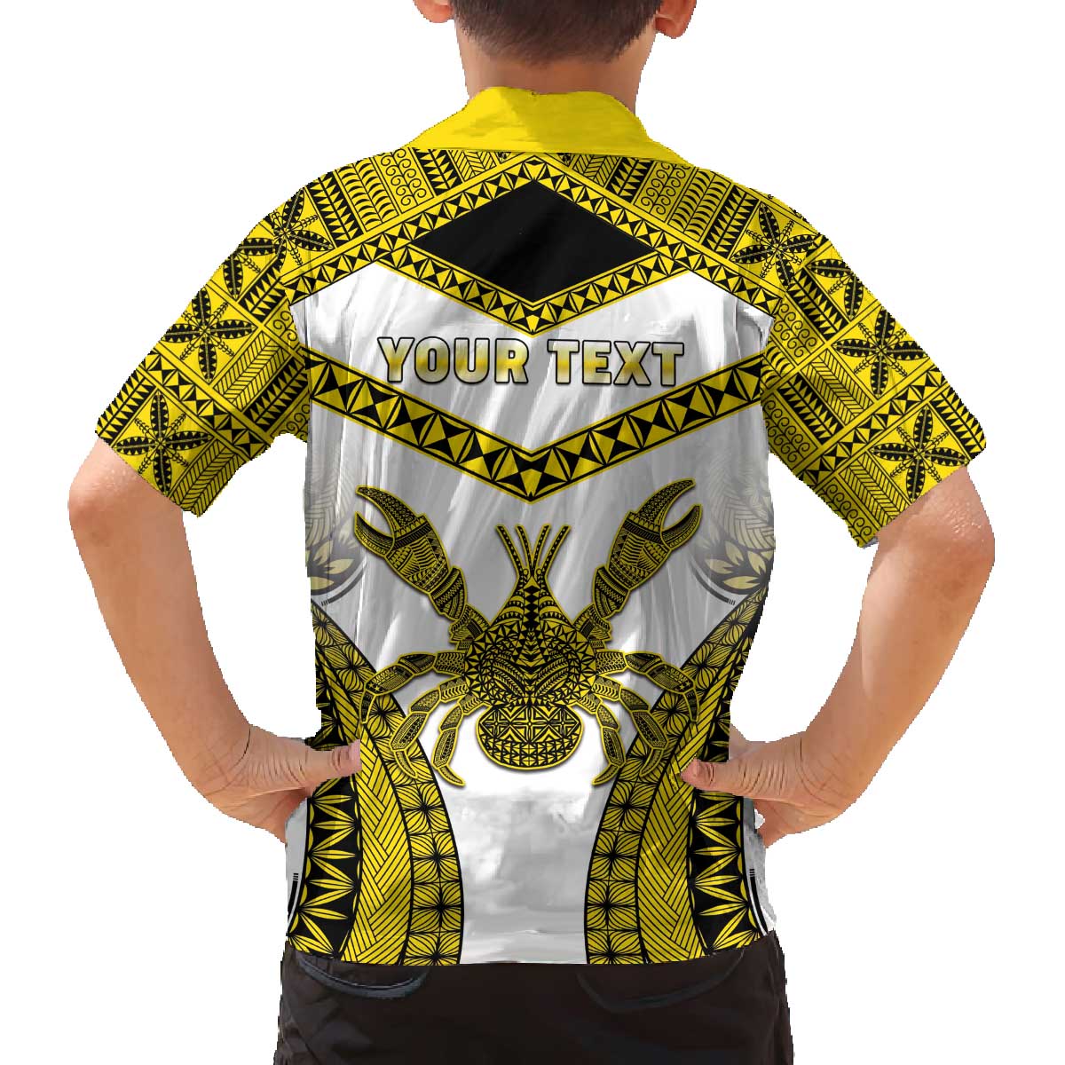 Personalised Niue The Rock Of Polynesia Family Matching Puletasi and Hawaiian Shirt Peniamina Gospel Day Yellow Version LT05 - Polynesian Pride