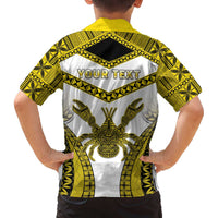 Personalised Niue The Rock Of Polynesia Family Matching Puletasi and Hawaiian Shirt Peniamina Gospel Day Yellow Version LT05 - Polynesian Pride