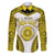 Personalised Niue The Rock Of Polynesia Family Matching Puletasi and Hawaiian Shirt Peniamina Gospel Day Yellow Version