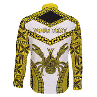 Personalised Niue The Rock Of Polynesia Family Matching Short Sleeve Bodycon Dress and Hawaiian Shirt Peniamina Gospel Day Yellow Version LT05 - Polynesian Pride