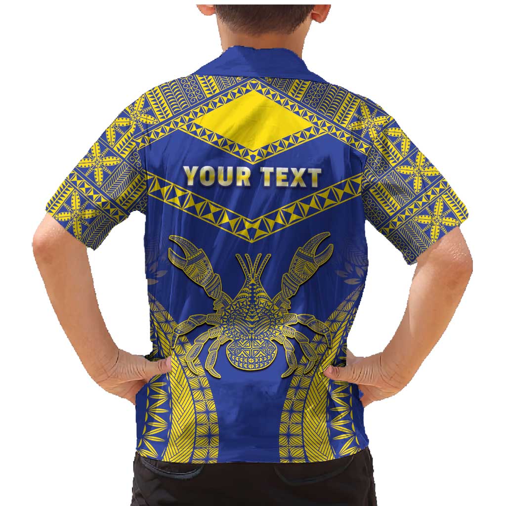 Personalised Niue The Rock Of Polynesia Family Matching Mermaid Dress and Hawaiian Shirt Peniamina Gospel Day Blue Version LT05 - Polynesian Pride