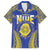 Personalised Niue The Rock Of Polynesia Family Matching Puletasi and Hawaiian Shirt Peniamina Gospel Day Blue Version