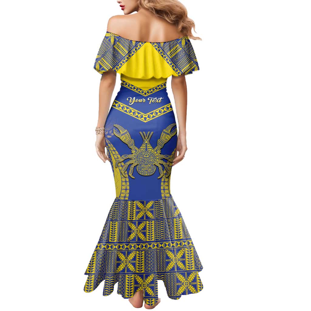 Personalised Niue The Rock Of Polynesia Mermaid Dress Peniamina Gospel Day Blue Version