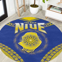 Niue The Rock Of Polynesia Round Carpet Peniamina Gospel Day Blue Version LT05 Blue - Polynesian Pride