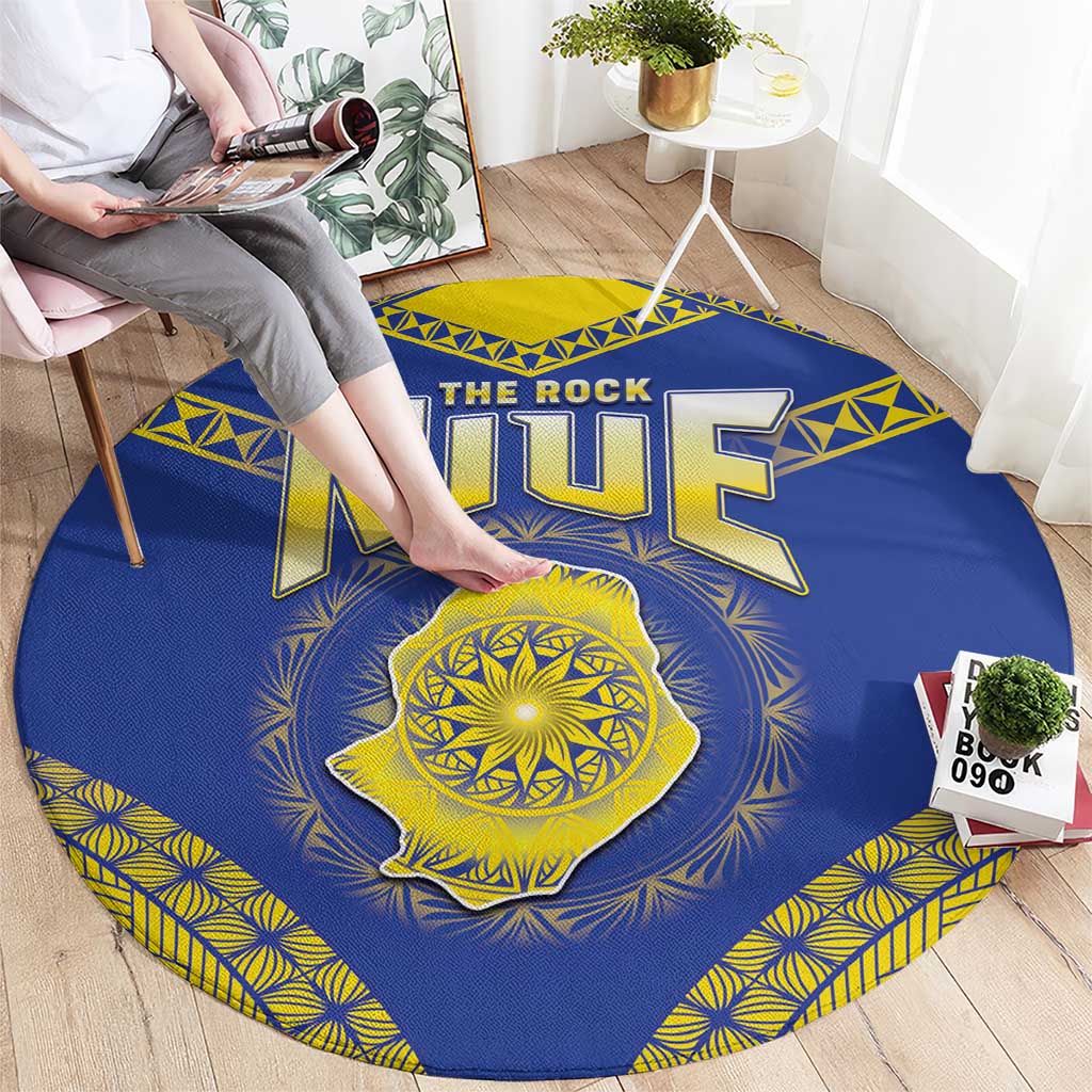 Niue The Rock Of Polynesia Round Carpet Peniamina Gospel Day Blue Version LT05 - Polynesian Pride